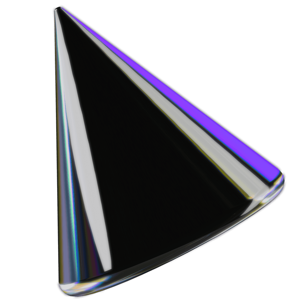Metallic cone representing pinpoint accuracy